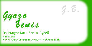 gyozo benis business card